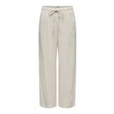ONLY Kadın Pantolon ONLSIESTA MW PULL-UP LINEN BL PNT NOOS Kırık Beyaz M
