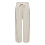 ONLY Kadın Pantolon ONLSIESTA MW PULL-UP LINEN BL PNT NOOS Kırık Beyaz XS