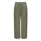 ONLY Kadın Pantolon ONLSIESTA MW PULL-UP LINEN BL PNT NOOS Koyu Yosun Yeşili XS