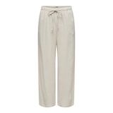 ONLY Kadın pantolonu ONLSIESTA düz kesim keten pantolon, Moonbeam, S / 30L