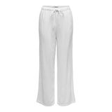 ONLY Kadın pantolonu ONLSIESTA düz kesim keten pantolon, Parlak beyaz, M / 32L