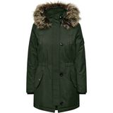 Only Kadın Parka Yeşil 15213755 Onliris Fur Winter Parka cc Otw - XS