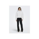 ONLY Kadın Puffer Jacket, Dixie Life, Kapüşonlu, Bright White, L Beden