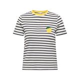 ONLY Kadın Sarı Çizgili T-Shirt, Kısa Kollu, M Beden