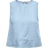 Only Kadın Sıfır Kollu Bol Kesim Mavi Bluz - 15363996 - XS