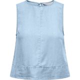 Only Kadın Sıfır Kollu Bol Kesim Mavi Bluz - 15363996