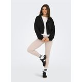 ONLY Kadın Siyah Kapüşonlu Fermuarlı Sweatshirt, ONLSCARLETT LIFE LS ZIP HOOD SWT NO, L Beden