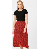 Only Kadın Siyah Kısa Kollu Fırfırlı Crop T-Shirt 15201206 Onlemma