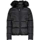 Only Kadın Siyah Şişme Mont Only Onlmonıca Midi Model Uzun Kol Düz Desenli 15205638