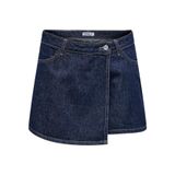 ONLY Kadın Skorts ONLELVIRA Normal Kesim Etek, Koyu mavi denim, S