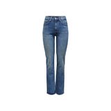 ONLY Kadın Slim Fit Yüksek Bel Jean Pantolon, Dark Blue Denim, 29-32