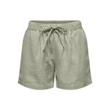 ONLY Kadın Şort ONLCARO MW LINEN B PULL-UP SHORTS CC PNT Yağ Yeşili M