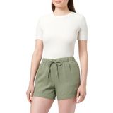ONLY Kadın Şort ONLCARO MW LINEN B PULL-UP SHORTS CC PNT Yağ Yeşili S