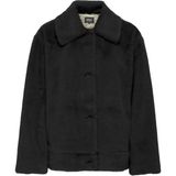 Only Kadın Suni Kürk Düğme Kapamalı Siyah Ceket - 15350360 - XS