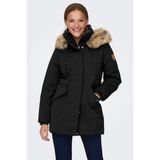 Only Kadın Suni Kürk Kapüşonlu Parka Mont - 15300627 - Kahverengi - XS