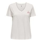 Only Kadın T-Shirt 15343216, Beyaz, M
