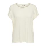 ONLY kadın T-Shirt Onlmoster S/S O-Yaka Üst Noos Jrs,Antik Beyaz,XL