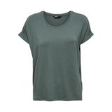 ONLY kadın T-Shirt Onlmoster S/S O-Yaka Üst Noos Jrs,Yeşil,XS