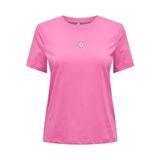ONLY Kadın Tişört ONLFOODIE LIFE REG S/S TOP BOX JRS Pembe M