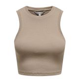 ONLY Kadın Tişört ONLVILMA S/L CROPPED TANK TOP JRS NOOS Kahve M