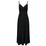 ONLY Kadın Uzun Elbise ONLNOVA LIFE VIS ADA LONG DRESS SOLID Siyah S