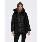 Only Kadın Uzun Kapüşonlu Uzun Şişme Mont 15304773 - Siyah - XS