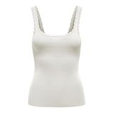 ONLY Kirli Beyaz Kadın Triko Üst ONLGEMMA SL U-NECK KNT, M