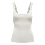 ONLY Kirli Beyaz Kadın Triko Üst ONLGEMMA SL U-NECK KNT, XL