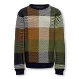 Only Kobsage L/S Check Crew Neck Knt Kız Çocuk Çok Renkli Kazak - 15299062