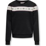 Only Kogellıs Short L/S Eye O-Neck Swt Kız Çocuk Siyah Sweatshirt - 15303568