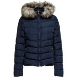 Only Lacivert Kadın Mont Onlellan Quılted Hood Jacket cc Otw - XS