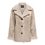 ONLY lva Bonded Collar Coat cc Otw Mont, M, Onlylva Bonded Collar, krem, Kadın