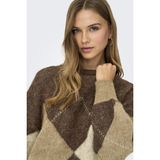 ONLY Noeme Life LS Jacquard O-Neck Kadın Triko Kazak – Jakarlı Bisiklet Yaka