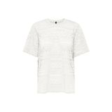 ONLY Onlanırı S/S O-Neck Top Jrs T-Shirt, L, 15350242, Beyaz, Kadın