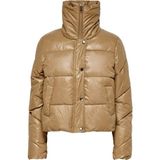 Only Onlanja Kısa Kadın Şişme Mont - XS - Kahverengi