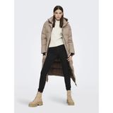 Only Onlann Premium Puffer Coat X-Long Otw Kadın Mont - S - Açık Kahverengi