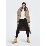 Only Onlann Premium Puffer Coat X-Long Otw Kadın Mont - XS - Açık Kahverengi
