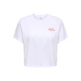 Only Onlannbel S/S Boxy Crop Tee Jrs Kadın Beyaz T-Shirt - 15348981
