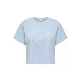Only Onlannbel S/S Boxy Crop Tee Jrs Kadın Mavi T-Shirt - 15348981