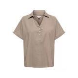 Only Onlarıs Lıfe Cap Sleeve Shırt Wvn Cc Kadın Gri Bluz - 15364279