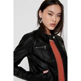 Only ONLBANDIT FAUX LEATHER BI Siyah Kadın Ceket - 36