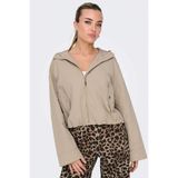 Only ONLBEALO HOOD JACKET CC O Ekru Kadın Ceket - Bej - XL