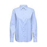 ONLY ONLBERSA LS SLIT DETAIL SHIRT WVN CC Kadın Mavi Gömlek - 15364453