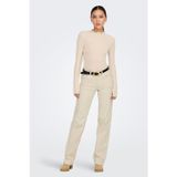 Only Onlblush Pamuklu Regular Fit Normal Bel Düz Paça Jeans Bayan Kot Pantolon 15337793 KREM