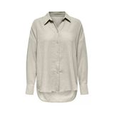 Only Onlbolzano L/S Oversıze Shırt Moch Pnt Kadın Bej T-Shirt - 15353544