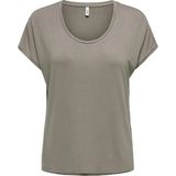 Only Onlcarrie S/s Glitter Top Jrs Kadın T-Shirt Kahverengi (15315976) - Walnut - M