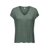 ONLY ONLCARRIE S/S STITCH GLITTER TOP JRS Kadın Yeşil T-Shirt - 15369279