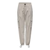 ONLY ONLCASHI kadın kargo pantolon, yüksek bel, normal kesim, kargo pantolon, Gri (Chateau Gray), M / 32L