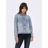 Only Onlcassie Ls Ovs Kadın Denim Gömlek 15329891 - XS - Mavi