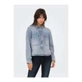 ONLY Onlcassie Ls Ovs Kadın Denim Gömlek, Açık Mavi, L Beden